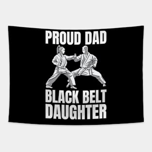 Proud Dad Black Belt Funny Karate Gift Tapestry