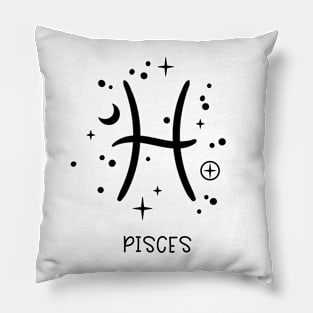 Pisces Celestial Zodiac Sign Symbol Pillow