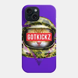 GOTKICKZ (Kitty in Space Green Camo Edition) Phone Case