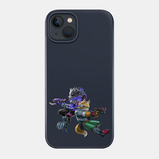 Fox and Wolf - Videogames - Phone Case