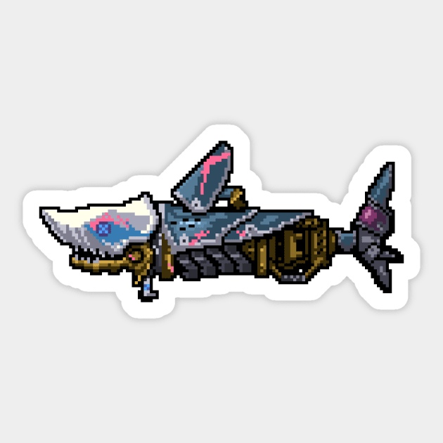 Shark Fishbone rocket launcher arcane 8 bit pixel art - Arcane ...