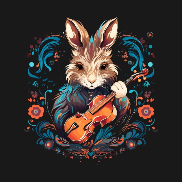 Arctic Hare Playing Violin by JH Mart