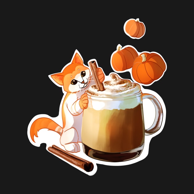 Pumpkin Spice Kitten by Ink Raven