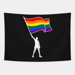 Pride Month Gay Apparel Waving LGBTQ Rainbow Pride Flag Tapestry