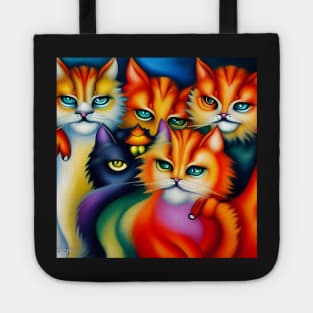 Colorful cats Tote