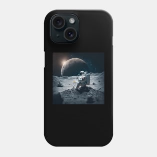 Content Creator on the Moon Phone Case