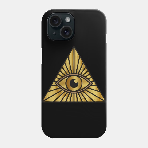Gold Illuminati Phone Case by CTShirts