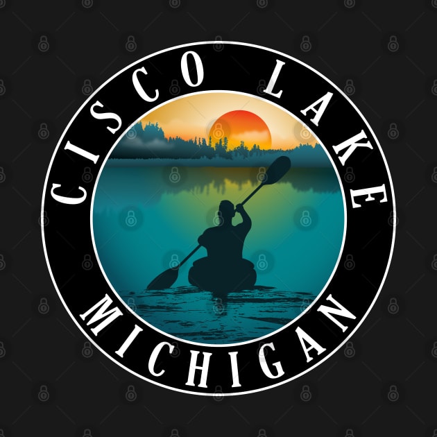 Cisco Lake Kayaking Michigan Sunset by BirdsEyeWorks