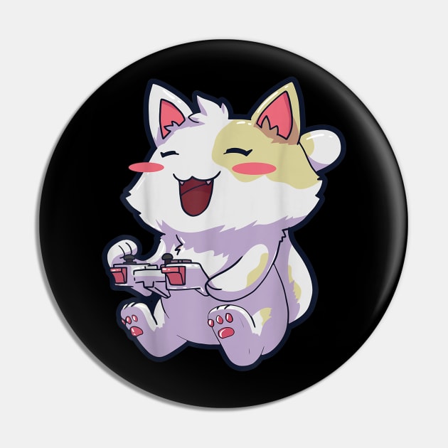 Anime Gamer Gaming Video Games Cat Pin by sousougaricas