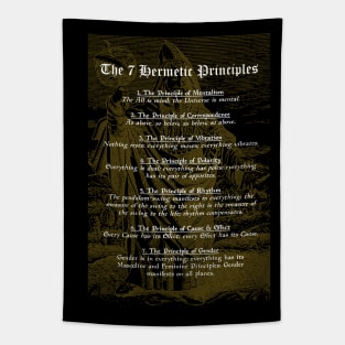 The 7 Hermetic Principles - Greek and Egyptian Philosophy (Hermes Trismegistus) Tapestry