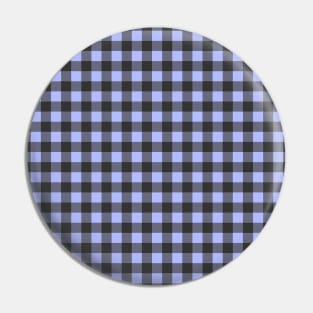 Dark Blue Gingham Pattern Pin