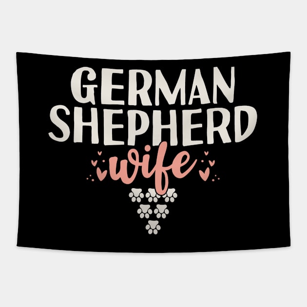 German Shepherd Wife Tapestry by Tesszero