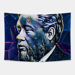 Charles Spurgeon Dark night Portrait | Charles Spurgeon Artwork 6 Tapestry