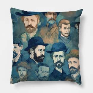 Van Gogh Self Portrait Mashup Pillow