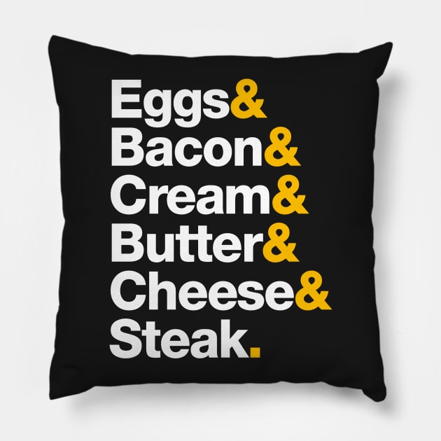 Keto Helvetica Pillow by Fyremageddon