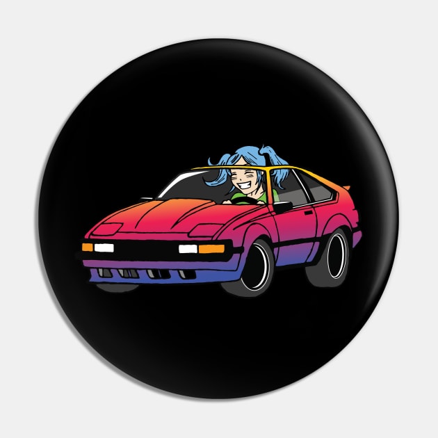 Toyota Supra Manga Girl Pin by thesupragoddess