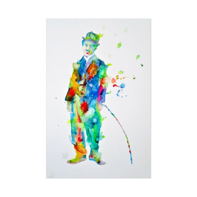 CHARLIE CHAPLIN watercolor portrait .7 by lautir