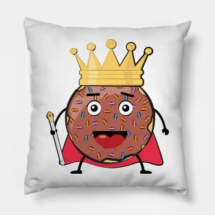 Doughnut - King of Sweet - Funny Pillow