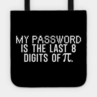 My password is the last 8 digits of pi Tote