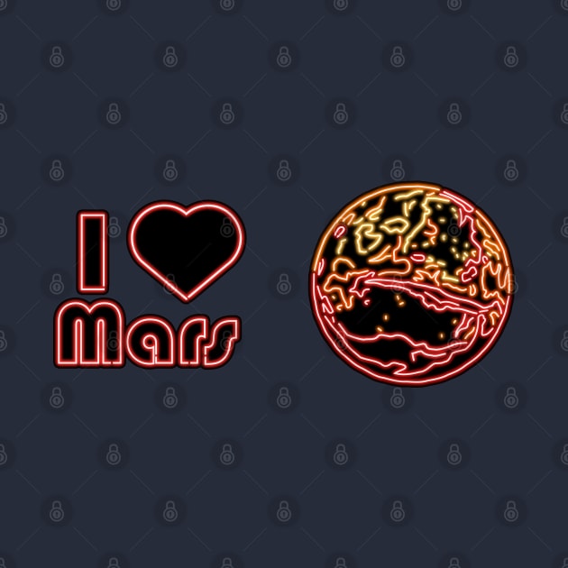 Electric Solar System I Heart Mars by gkillerb