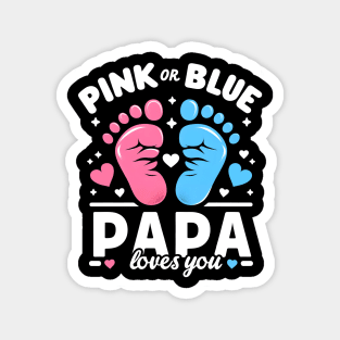 Gender reveal baby announcement Pink or blue Magnet