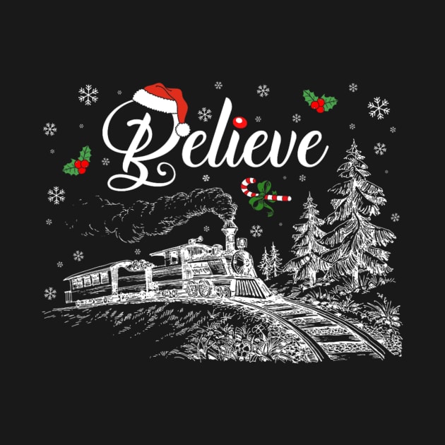 Christmas Believe North Pole Polar Express All Abroad Xmas by nadenescarpellos