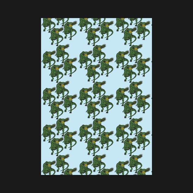 pineapple panda pattern by JurassicPanda