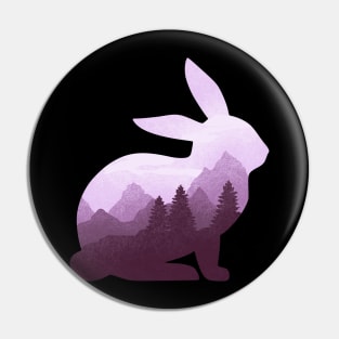 Dramabite Rabbit Bunny Hare Double Exposure Surreal Wildlife Animal Pin