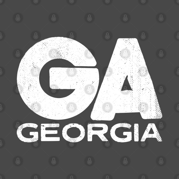 GA Georgia State Vintage Typography by Commykaze