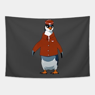 Penguin Flight Attendant Tapestry