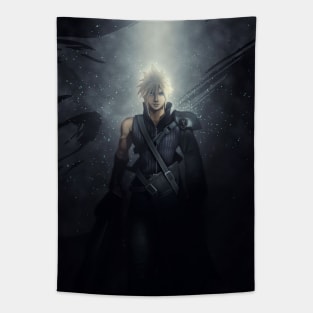 Powerful Fantasy Mercenary Tapestry