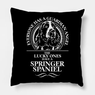 Springer Spaniel Guardian Angel dog sayings Pillow