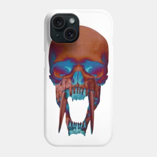 Sabre toothed man skull Phone Case