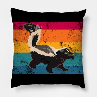 Vintage Skunk Wildlife Animals Gift Pillow