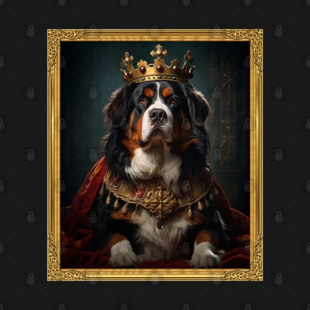 Stalwart Bernese Mountain Dog - Medieval Swiss King (Framed) by HUH? Designs