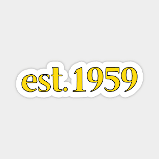 Est. 1959 Cartoonish Retro Birthday Magnet