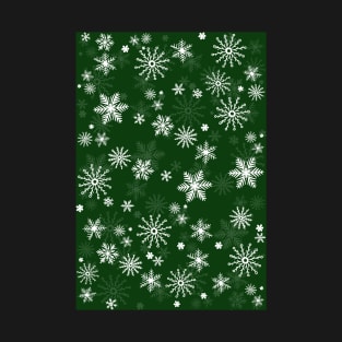 Green snowflakes T-Shirt