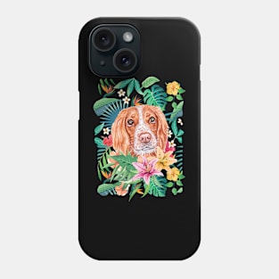 Tropical English Springer Spaniel Phone Case