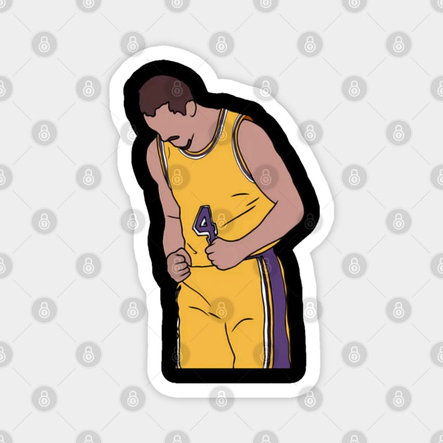 Alex Caruso Celebration T-Shirt Magnet by Ink Lines