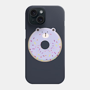 Violet Blushing Cute Bear Donut Phone Case