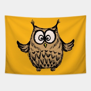 Cute hand drawn owl Tapestry