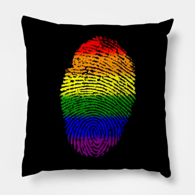 Fingerprint of Pride Pillow by CocoBayWinning 