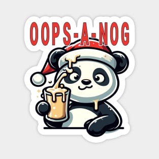 Spilled Eggnog Panda, Oops a Nog Mishap Magnet