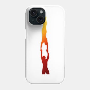 Two acrobats doing high hand Phone Case