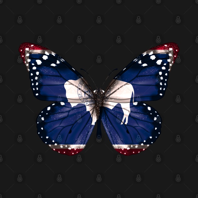 Wyoming Flag Butterfly - Gift for Wyomingite From Wyoming WY by Country Flags