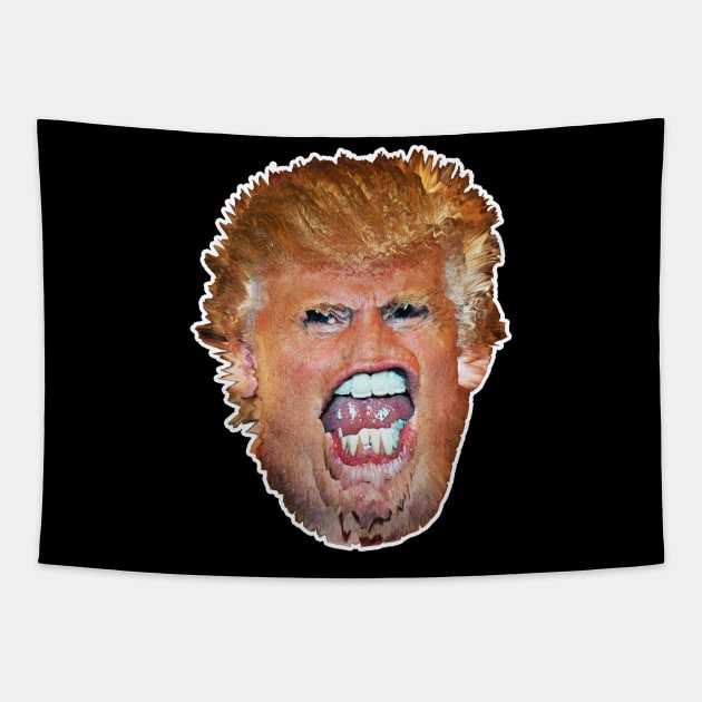 Donald Trump Glitch Horror Memeshirt Design Tapestry by DankFutura