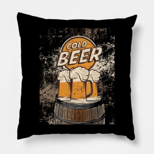 Cold Beer on Tap Pillow