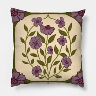 Flowers and tiles Pillow