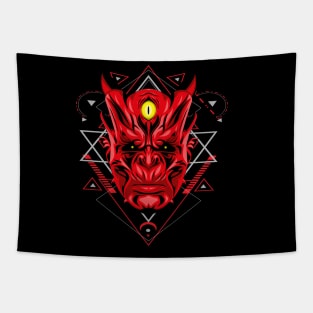 devil head cimetry Tapestry