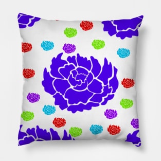 colorful roses abstract pattern background Pillow